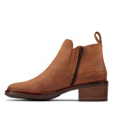 Memi Zip Dark Tan Leather Memi Zip Dark Tan Leather