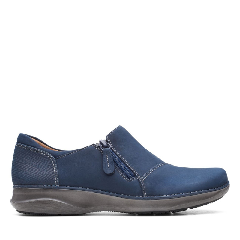 Appley Zip Navy Nubuck