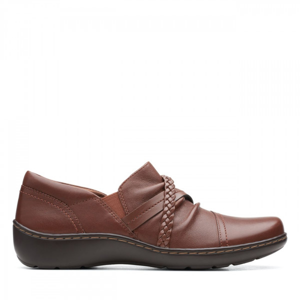 Cora BraidShoe Dark Tan Leather Cora BraidShoe Dark Tan Leather