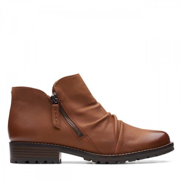 Clarkwell Zip Dark Tan Leather Clarkwell Zip Dark Tan Leather