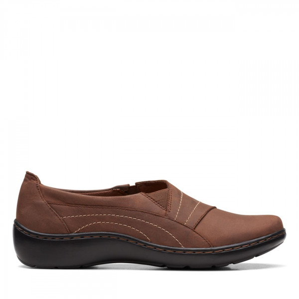 Cora Edge Dark Tan Leather Cora Edge Dark Tan Leather