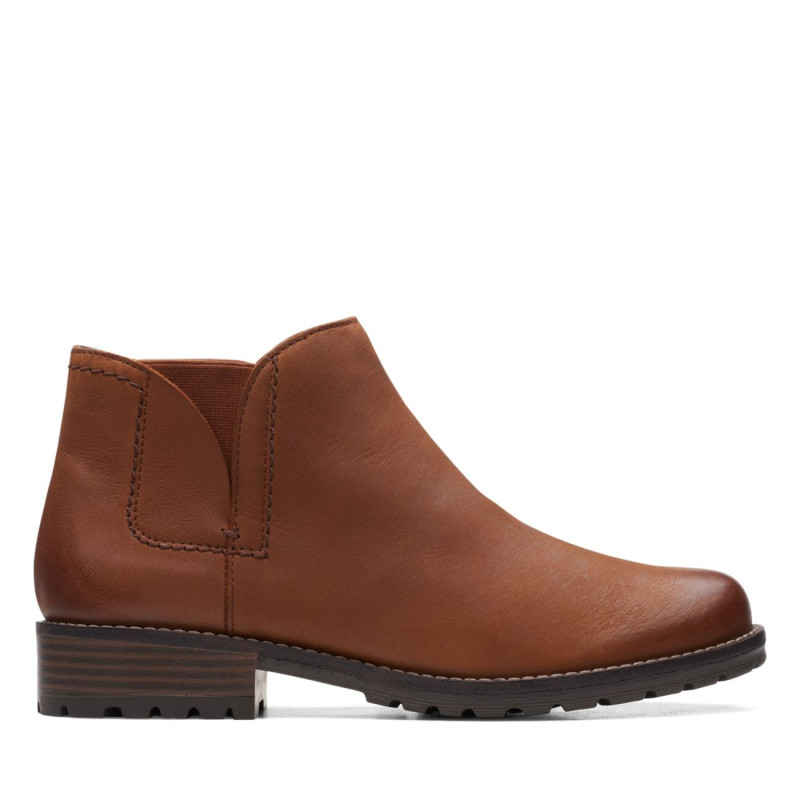 Clarkwell Demi Dark Tan Leather Clarkwell Demi Dark Tan Leather