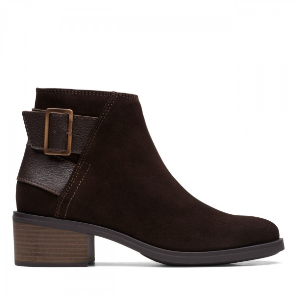 Memi Buckle Dark Brown Suede Memi Buckle Dark Brown Suede