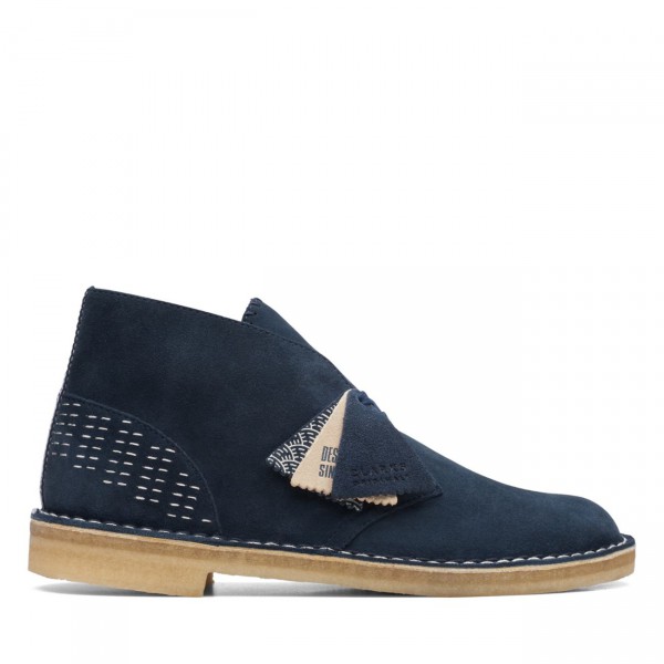 Desert Boot  Navy Sashiko Desert Boot  Navy Sashiko