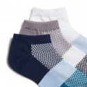 3 Pack Color Block No Show Grey/Blue Grey/Blue