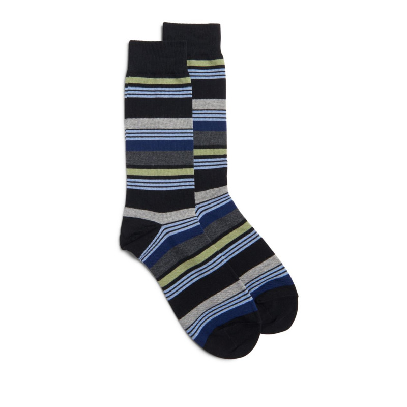 Multi Stripe Crew&nbsp;Black