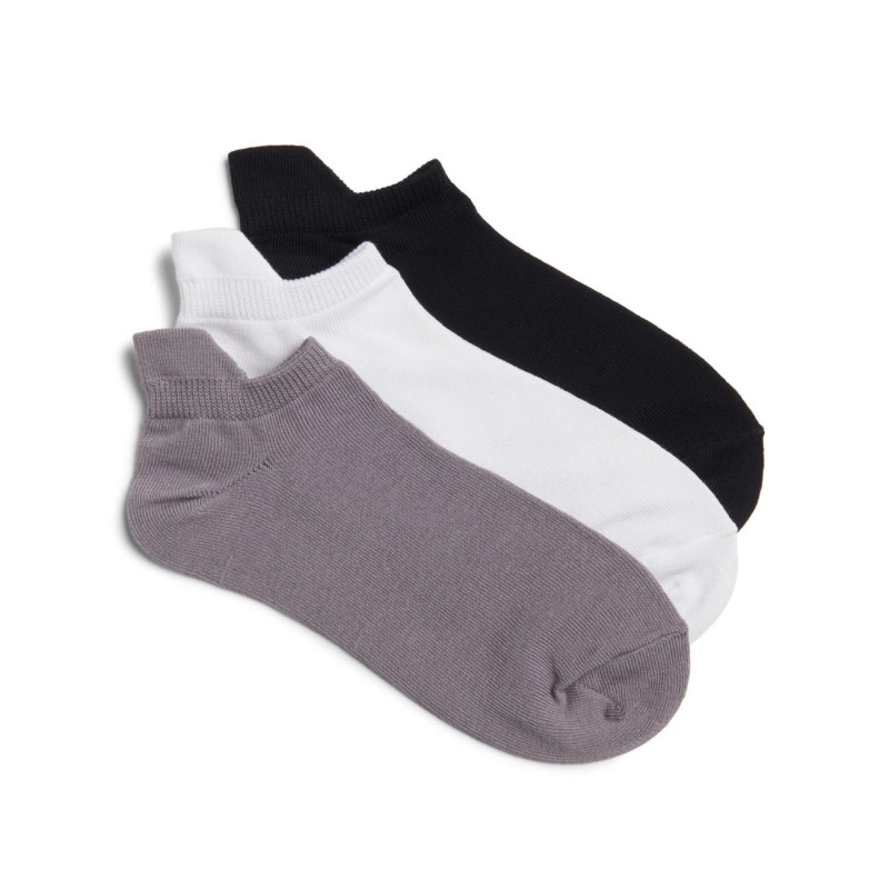 3 Pack No Shows Black Grey Combination